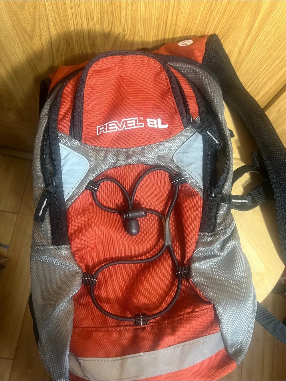 REVEL 8L Men's Red and Gray Daypack